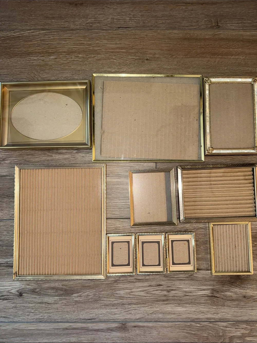Brass/Gold Picture Frame Set - Classic Metallic Finish. Vintage. Collage.